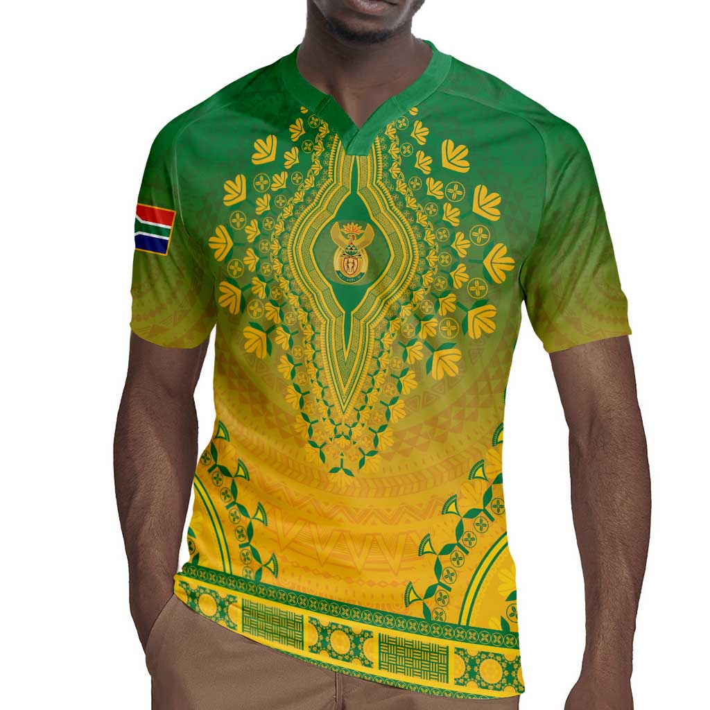 Personalized Afro South Africa Rugby Jersey African Dashiki Style - African Pride