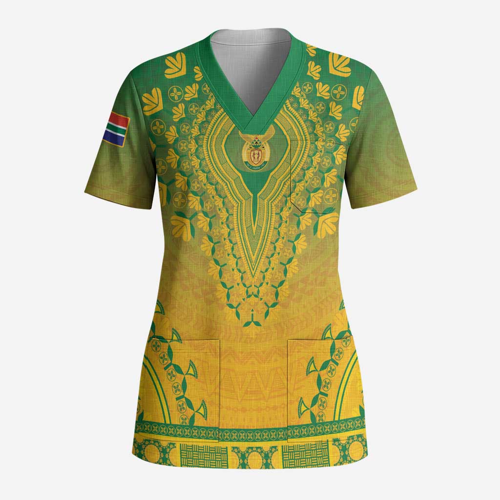 Personalized South Africa African Dashiki Scrub Top - African Pride