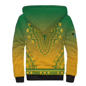 Personalized Afro South Africa Sherpa Hoodie African Dashiki Style - African Pride