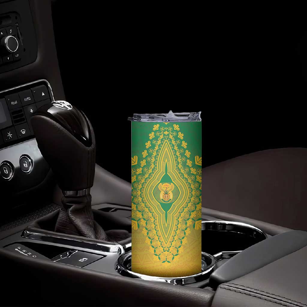 Personalized Afro South Africa Skinny Tumbler African Dashiki Style - African Pride