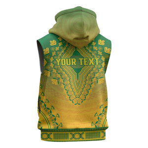Personalized Afro South Africa Sleeveless Hoodie African Dashiki Style - African Pride