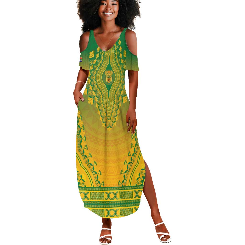 Personalized Afro South Africa Summer Maxi Dress African Dashiki Style - African Pride