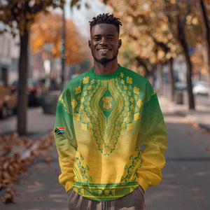 Personalized Afro South Africa Sweatshirt African Dashiki Style - African Pride