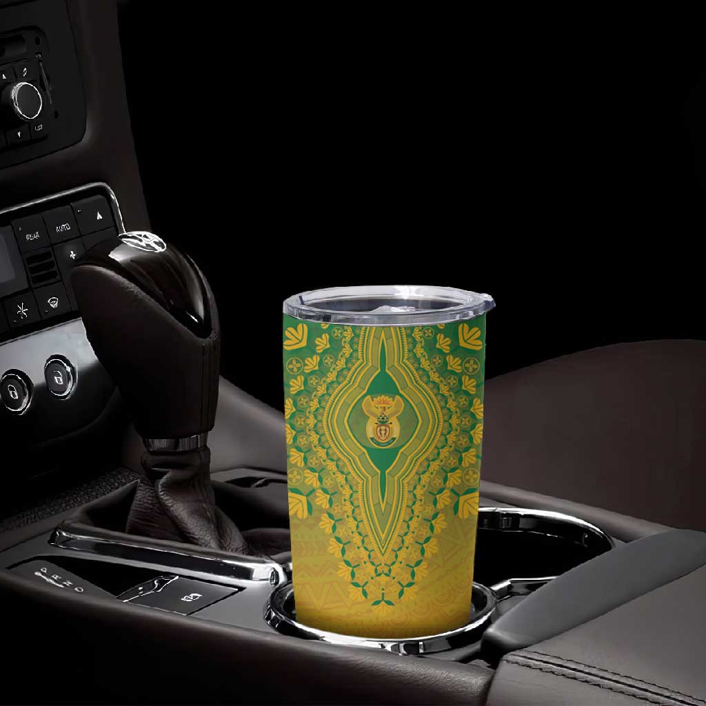 Personalized Afro South Africa Tumbler Cup African Dashiki Style - African Pride