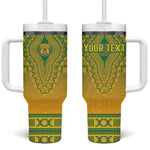 Personalized Afro South Africa Tumbler With Handle African Dashiki Style - African Pride