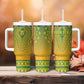 Personalized Afro South Africa Tumbler With Handle African Dashiki Style - African Pride