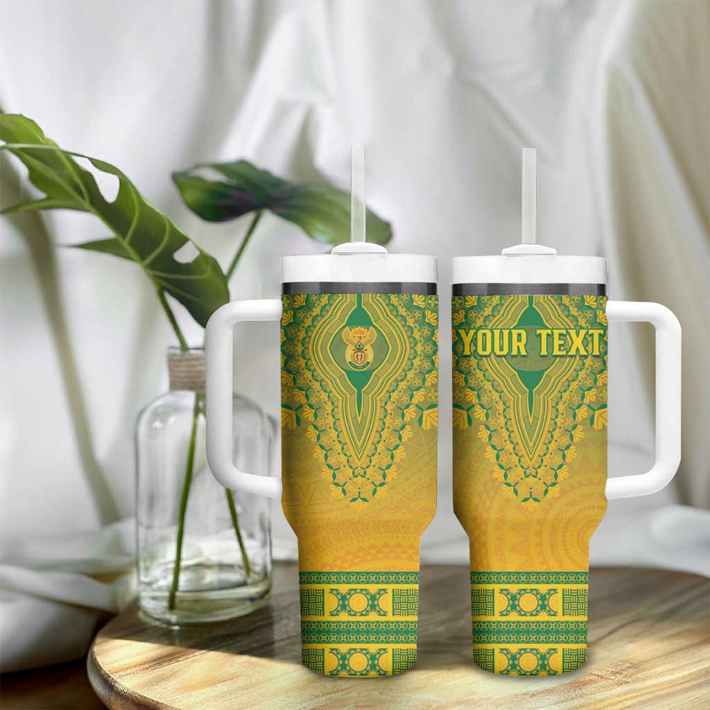 Personalized Afro South Africa Tumbler With Handle African Dashiki Style - African Pride