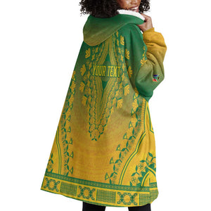 Personalized Afro South Africa Wearable Blanket Hoodie African Dashiki Style - African Pride