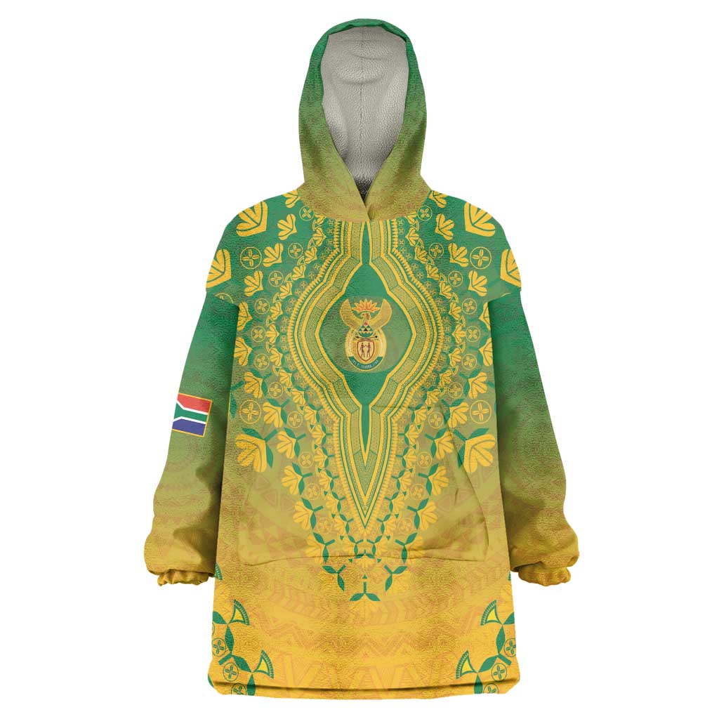 Personalized Afro South Africa Wearable Blanket Hoodie African Dashiki Style - African Pride