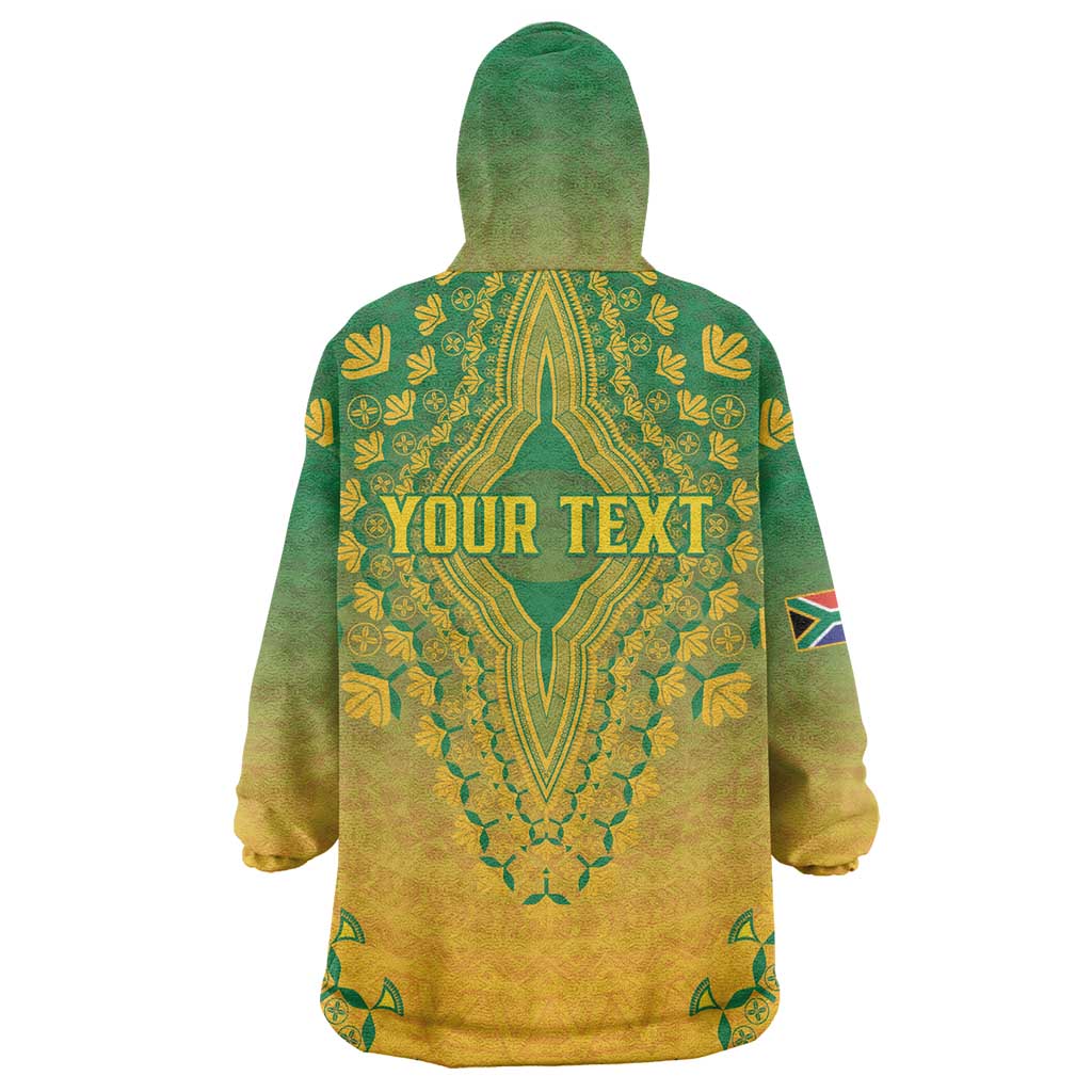 Personalized Afro South Africa Wearable Blanket Hoodie African Dashiki Style - African Pride