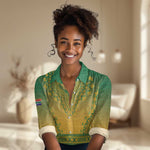 Personalized Afro South Africa Women Casual Shirt African Dashiki Style - African Pride