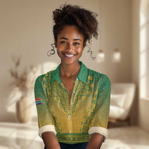 Personalized Afro South Africa Women Casual Shirt African Dashiki Style - African Pride