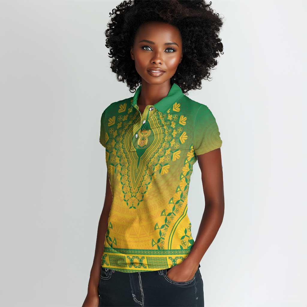 Personalized Afro South Africa Women Polo Shirt African Dashiki Style - African Pride