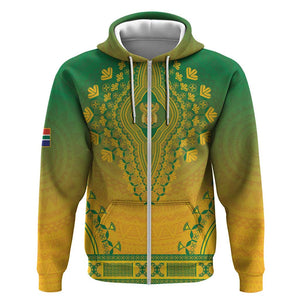 Personalized Afro South Africa Zip Hoodie African Dashiki Style - African Pride