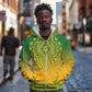 Personalized Afro South Africa Zip Hoodie African Dashiki Style - African Pride