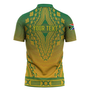 Personalized South Africa African Dashiki Zipper Polo Shirt