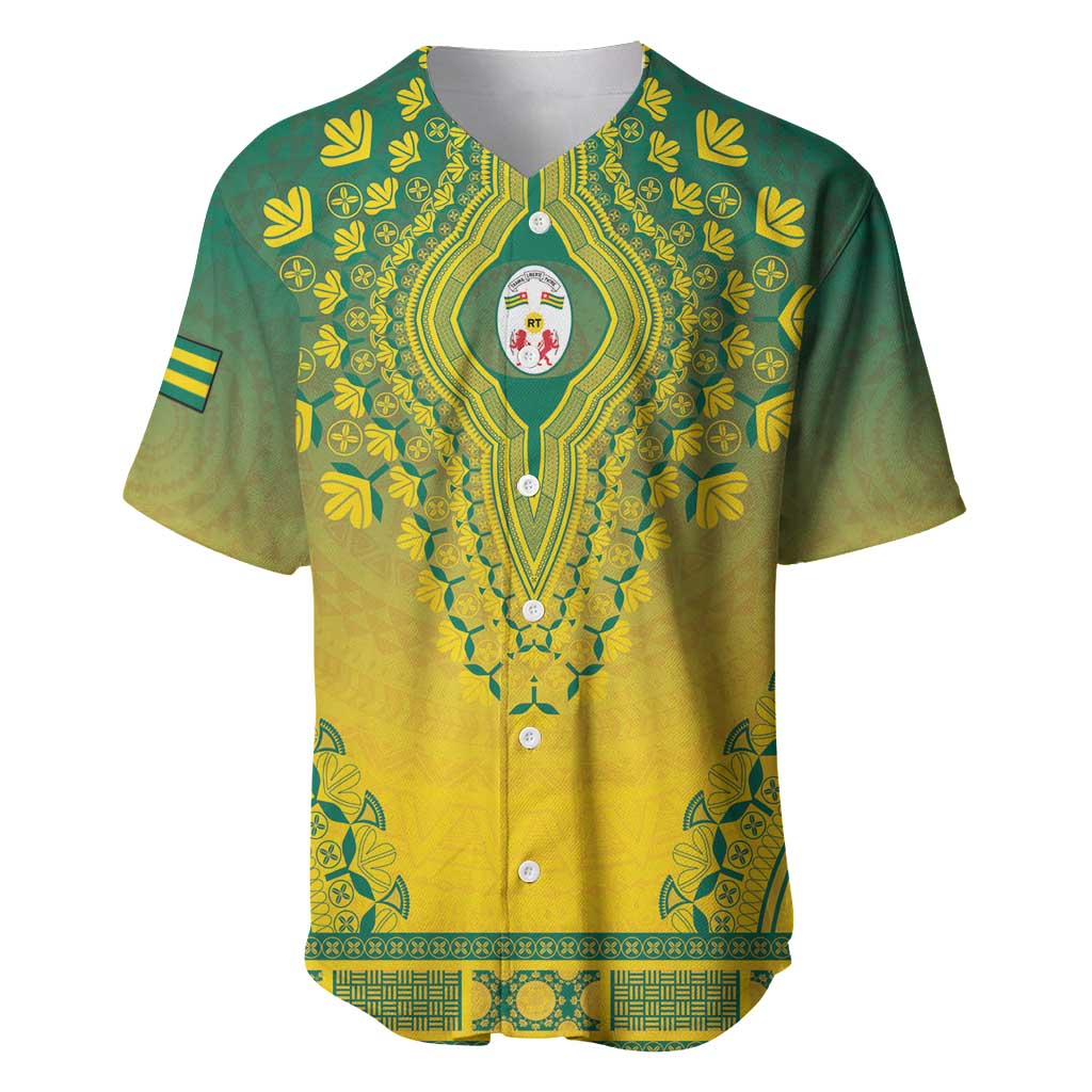 Personalized Afro Togo Baseball Jersey African Dashiki Style - African Pride