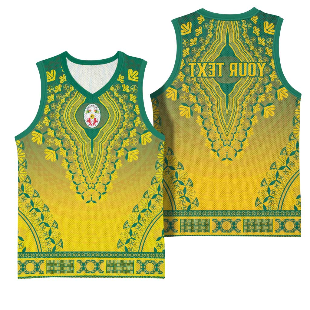 Personalized Afro Togo Basketball Jersey African Dashiki Style - African Pride