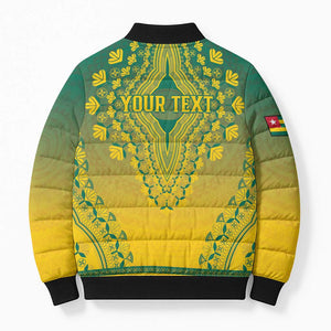 Personalized Togo African Dashiki Bomber Puffer Jacket