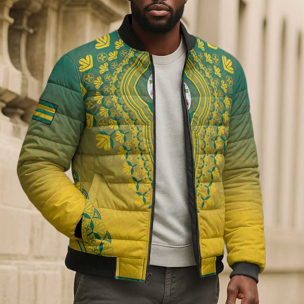 Personalized Togo African Dashiki Bomber Puffer Jacket