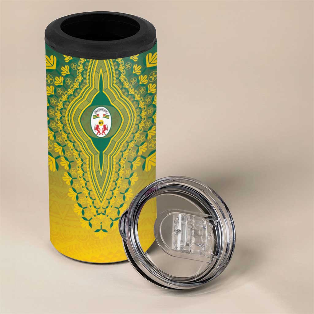 Personalized Afro Togo 4 in 1 Can Cooler Tumbler African Dashiki Style - African Pride