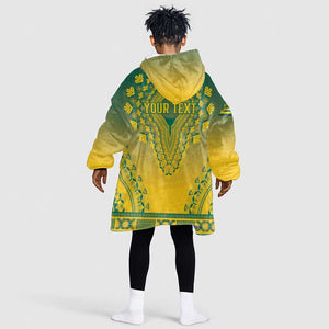 Personalized Afro Togo Kid Wearable Blanket Hoodie African Dashiki Style - African Pride