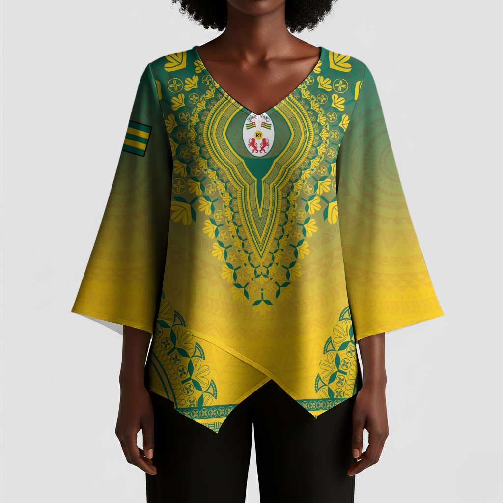 Personalized Togo African Dashiki Kimono Sleeve Blouse