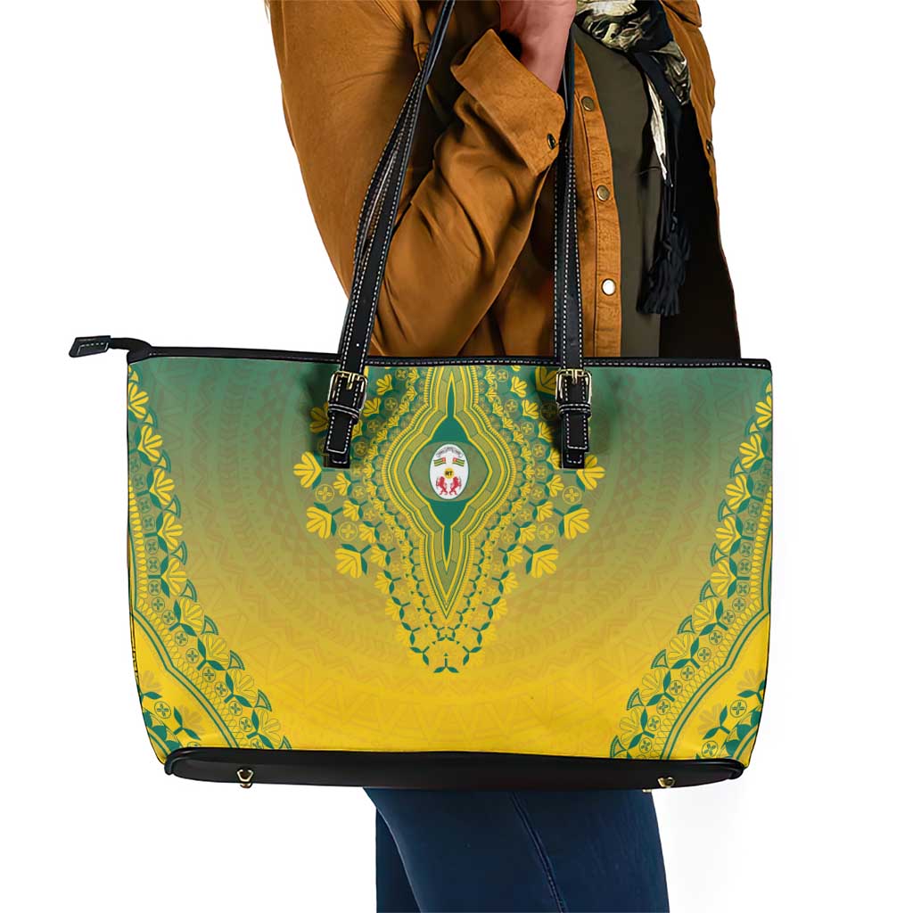 Afro Togo Leather Tote Bag African Dashiki Style - African Pride