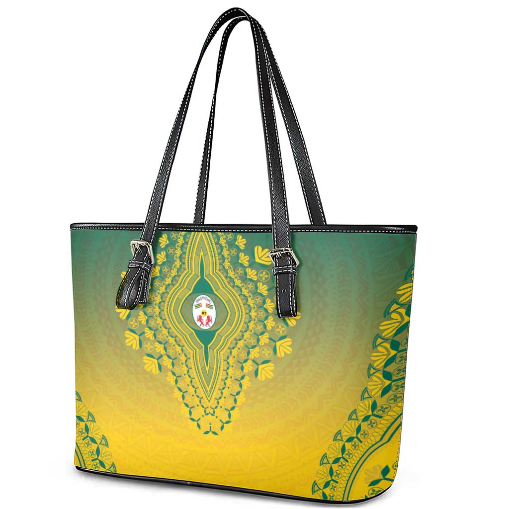 Afro Togo Leather Tote Bag African Dashiki Style - African Pride