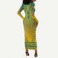 Personalized Afro Togo Long Sleeve Bodycon Dress African Dashiki Style - African Pride