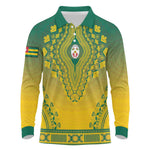 Personalized Afro Togo Long Sleeve Polo Shirt African Dashiki Style - African Pride