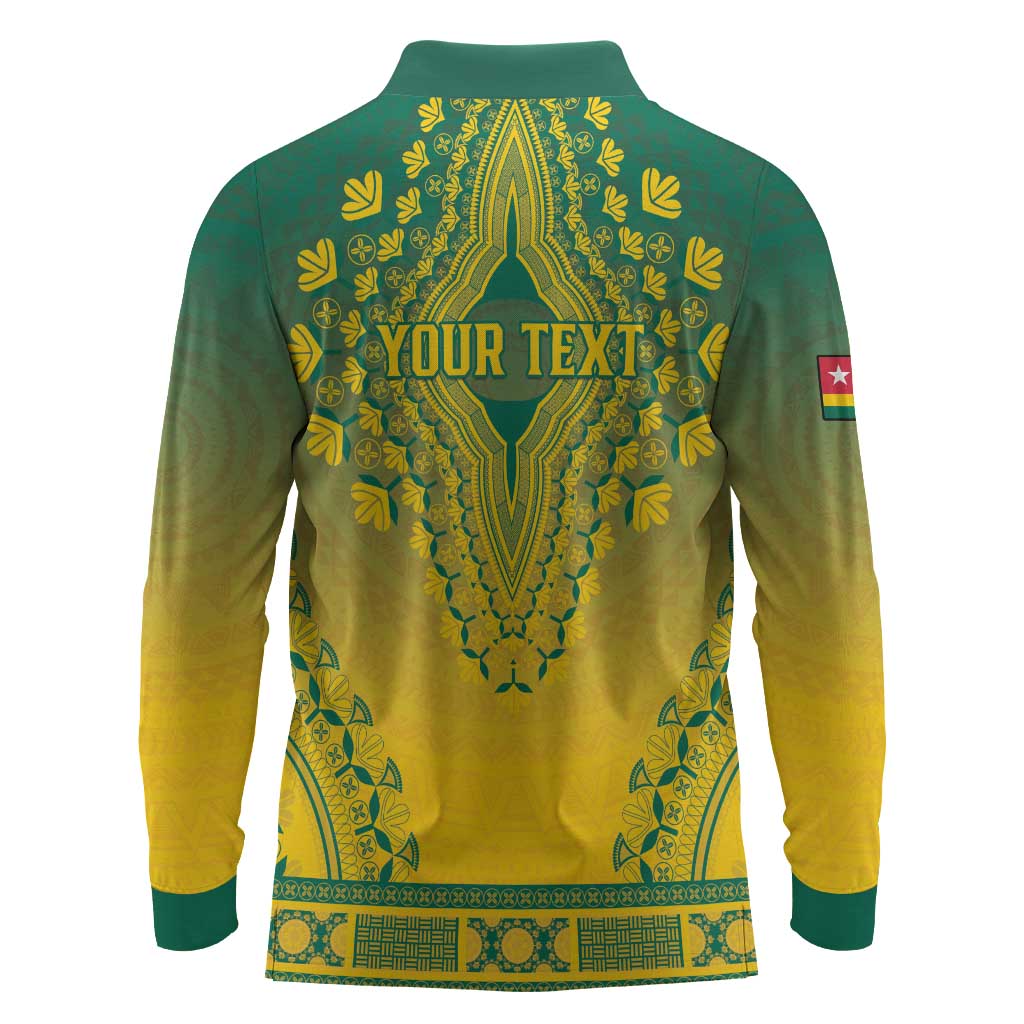 Personalized Afro Togo Long Sleeve Polo Shirt African Dashiki Style - African Pride