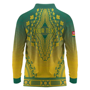 Personalized Afro Togo Long Sleeve Polo Shirt African Dashiki Style - African Pride