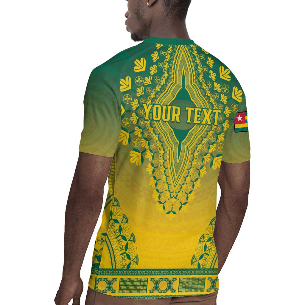 Personalized Afro Togo Rugby Jersey African Dashiki Style - African Pride