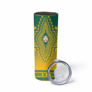 Personalized Afro Togo Skinny Tumbler African Dashiki Style - African Pride