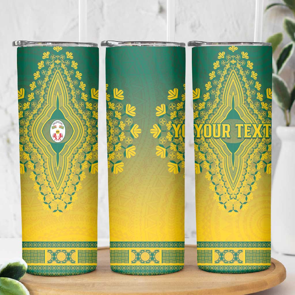 Personalized Afro Togo Skinny Tumbler African Dashiki Style - African Pride