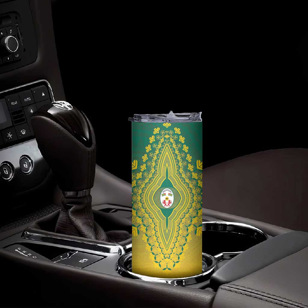 Personalized Afro Togo Skinny Tumbler African Dashiki Style - African Pride