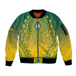 Personalized Afro Togo Sleeve Zip Bomber Jacket African Dashiki Style - African Pride