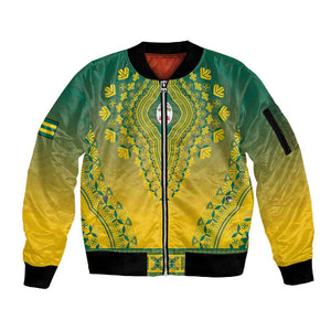 Personalized Afro Togo Sleeve Zip Bomber Jacket African Dashiki Style - African Pride