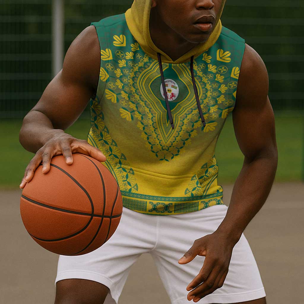 Personalized Afro Togo Sleeveless Hoodie African Dashiki Style - African Pride