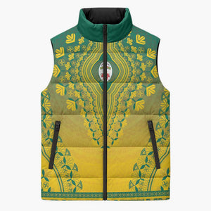 Personalized Togo African Dashiki Sleeveless Puffer Jacket
