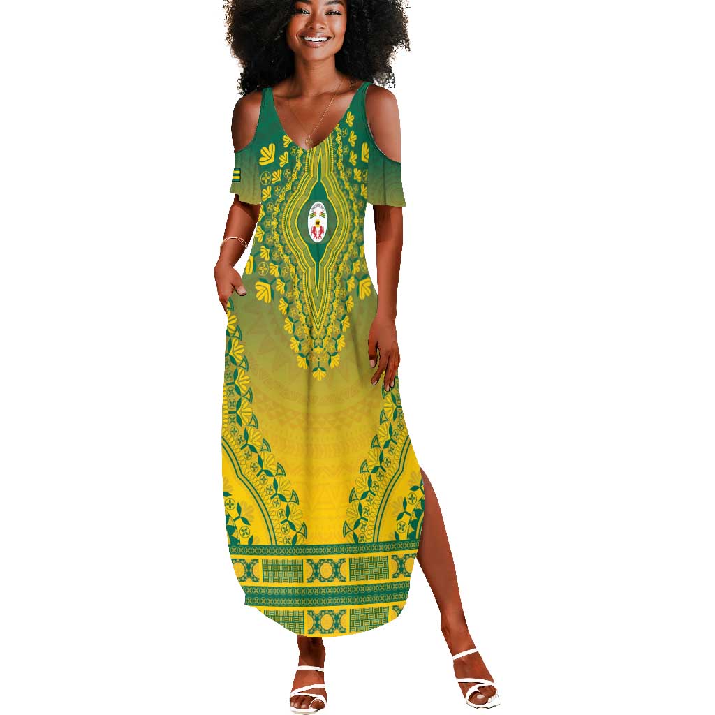 Personalized Afro Togo Summer Maxi Dress African Dashiki Style - African Pride
