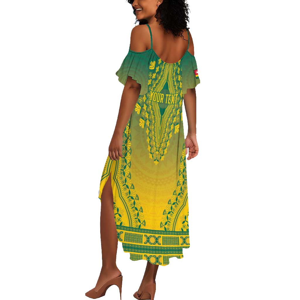 Personalized Afro Togo Summer Maxi Dress African Dashiki Style - African Pride