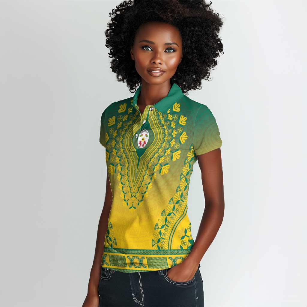 Personalized Afro Togo Women Polo Shirt African Dashiki Style - African Pride