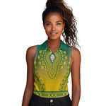 Personalized Afro Togo Women Sleeveless Polo Shirt African Dashiki Style - African Pride
