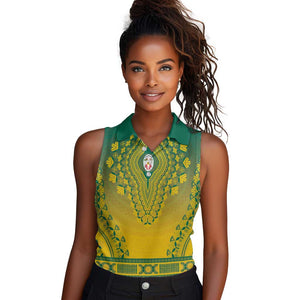 Personalized Afro Togo Women Sleeveless Polo Shirt African Dashiki Style - African Pride