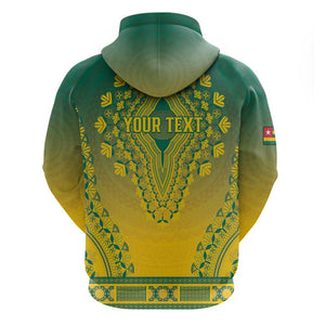 Personalized Afro Togo Zip Hoodie African Dashiki Style - African Pride