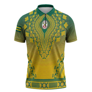 Personalized Togo African Dashiki Zipper Polo Shirt