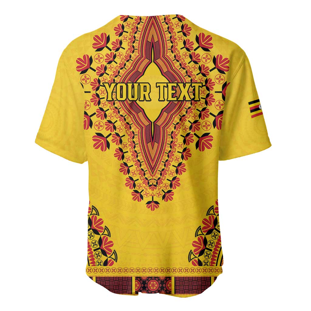 Personalized Afro Uganda Baseball Jersey African Dashiki Style - African Pride