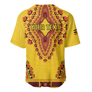 Personalized Afro Uganda Baseball Jersey African Dashiki Style - African Pride